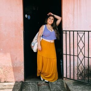 Zara Yellow Maxi Skirt